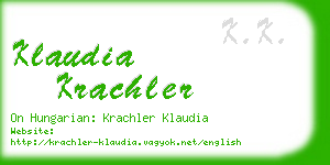 klaudia krachler business card